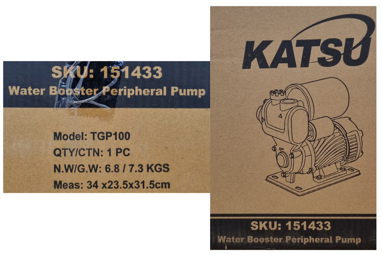 KATSU Pope de Surpression d'Eau 100W, Interrupteur de Contrôle de